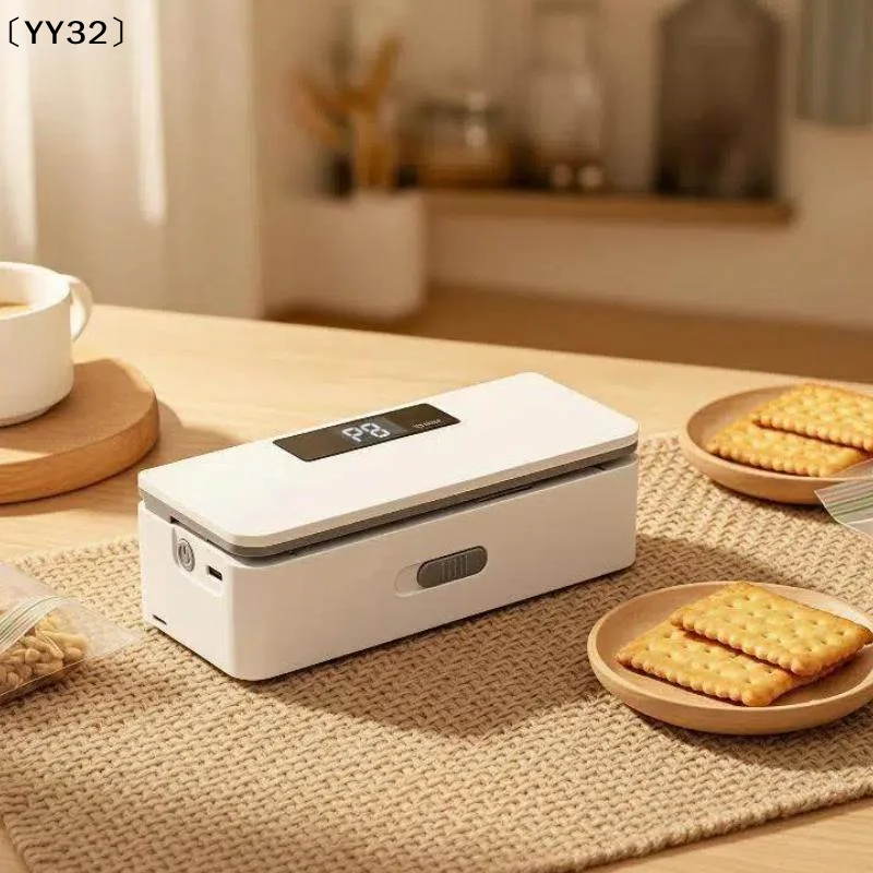 1 Set Package Sealing Machine 2 In 1 Portable Mini Plastic Bag Heat Sealer With Power Digital Screen Display〔YY32〕