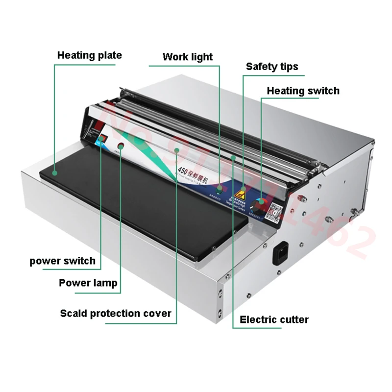 البلاستيك التفاف موزع فيلم القاطع فيلم التفاف السدادة ختم آلة تغليف الفاكهة طعام خضروات آلات التعبئة والتغليف