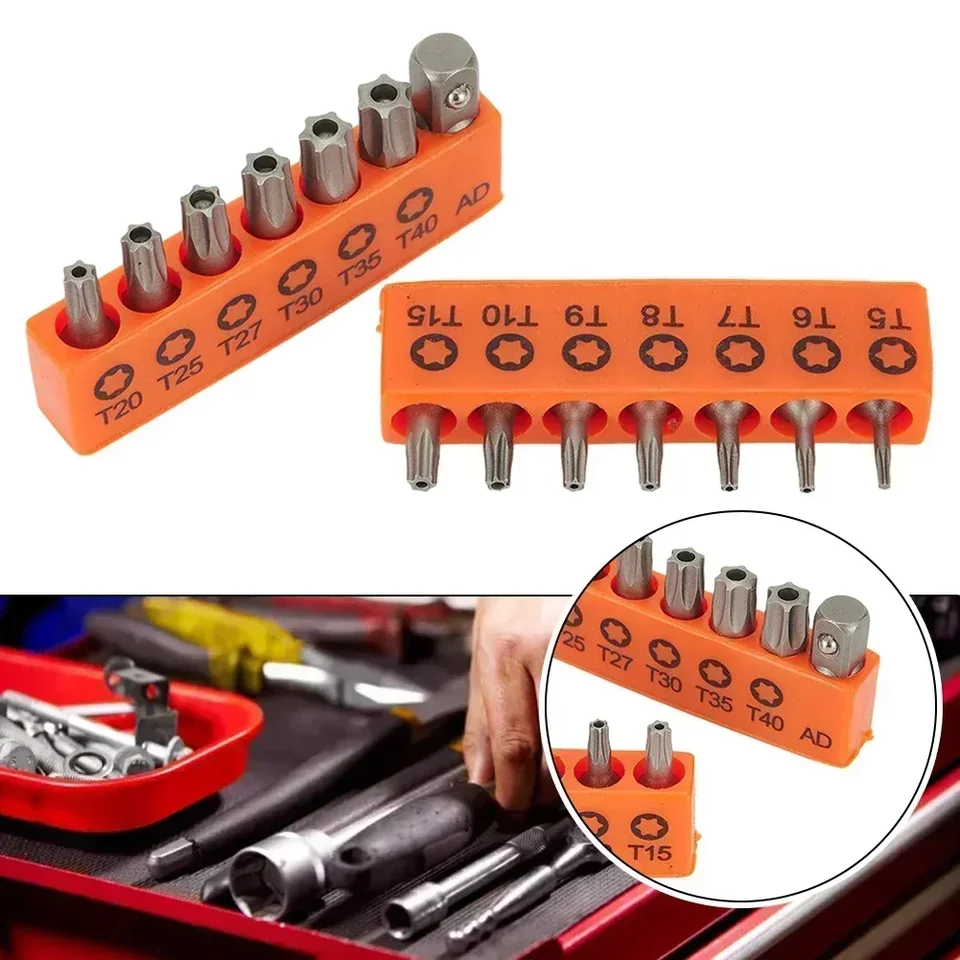 Embout Torx Long YUHIAKE Embout De Tournevis Long 22 Pcs, Embouts De Vissage Magnetique Avec Porte-Embouts, Torx T6-T40, Hexagonal H2,5-H8, Phillips PH1 PH2, PZ2, Plats 5mm, 1/4 Hex Tige, Acier S2 100mm