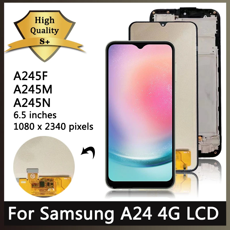 TFT Quality For Samsung  A24 4G A245 LCD Display Touch Screen Digitizer For Samsung A24 A245F A245M A245F/DS Display Frame