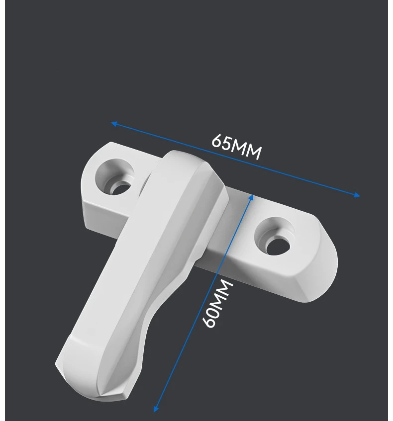 Plastic+Stainless Steel T-lock Window Door Sash Lock Safety Lever Handle Sweep Latch Child Safe Security Hardware Accessories