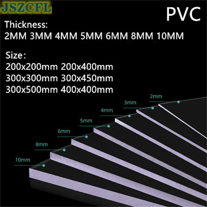 

Transparent PVC Board Thickness 2/3/4/5/6/8/10/12/15mm 200-500MM Hard Plastic Sheet for Machine cover and accessories