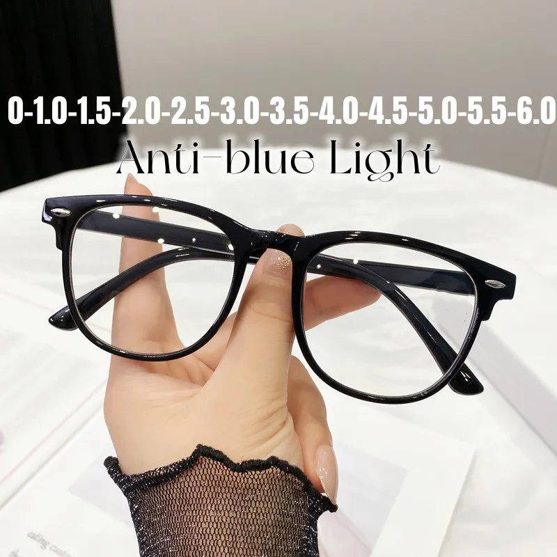 

Men Women Fashion Myopia Glasses Unisex luxury Blue Light Blocking Eyeglasses Trend Stylish Prescription Eyewear with Diopter