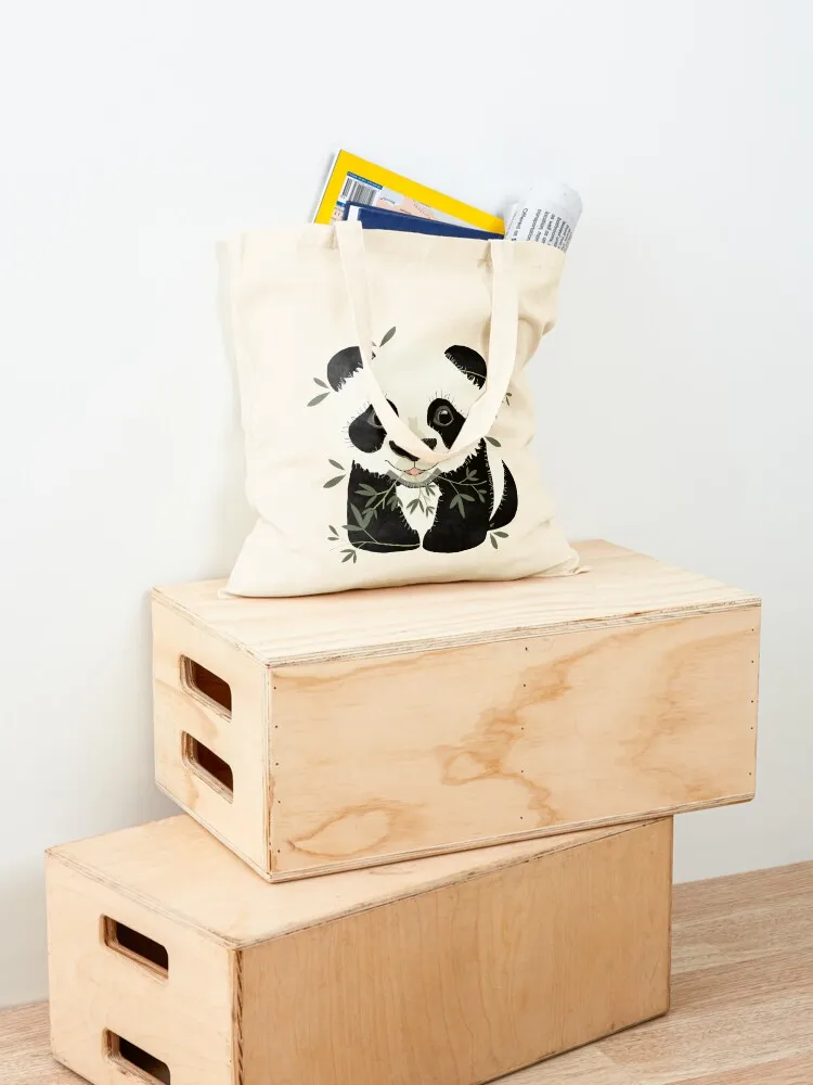 Panda Tote Bag Portable shopping bag tote bags aesthetic Canvas Tote Bag