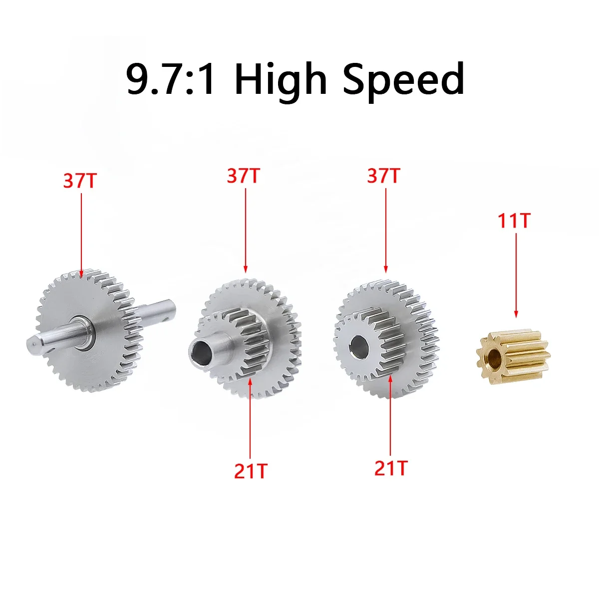 for TRX4M Stainless Steel Overdrive Underdrive Transmission Gearbox Gear Pinion Set For TRX4-M 1/18 RC Crawler Car Upgrade Parts