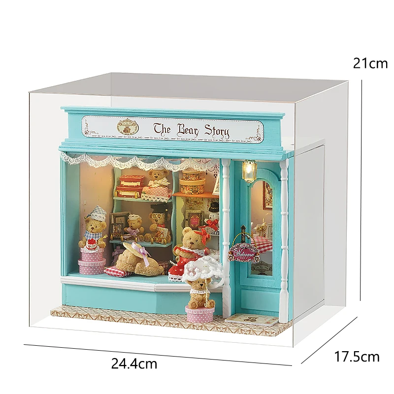 Mini Poppenhuis DIY Klein Huis 3D Puzzel Assemblage Gebouw Model Speelgoed Thuis Slaapkamer Decoratie Met Meubels LED Verlichting Geschenken