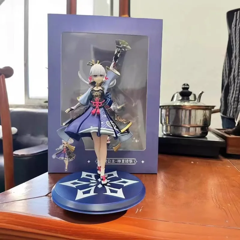

Genshin Impact Kamisato Ayaka Gk Action Figure Standing Dancing Fan Collectible Boxed Desktop Decor For Anime Game Fans