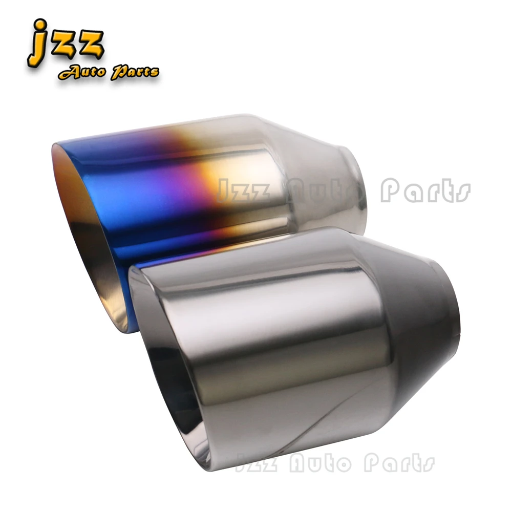 

1PCS Stainless steel Black nozzle 51mm 63mm Muffler Tail Throat Universal Exhaust Terminal Car Modification
