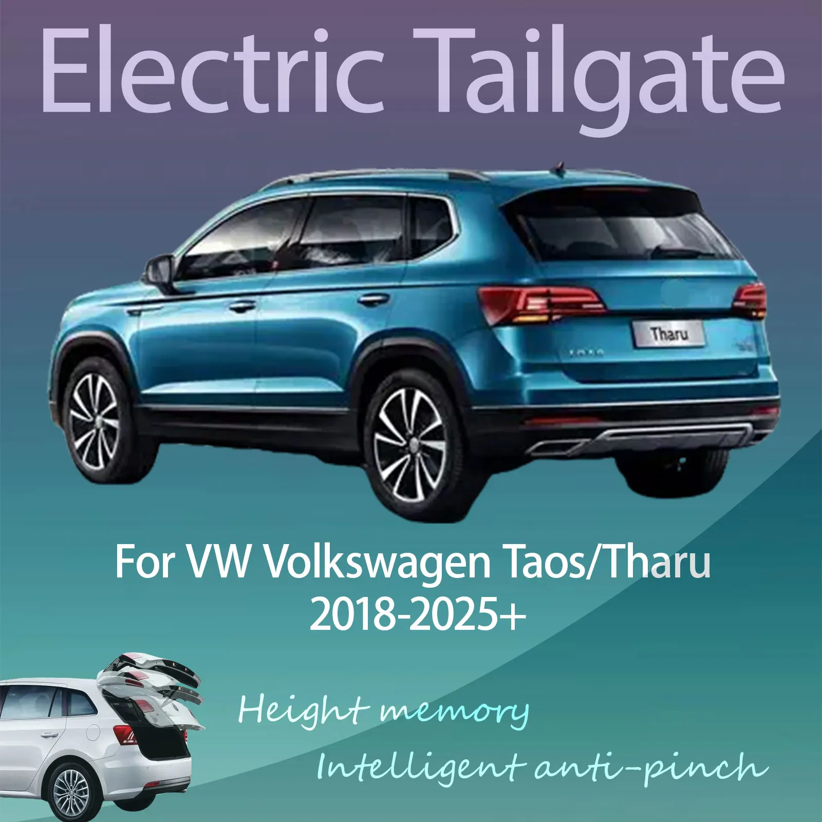 For VW Volkswagen Taos/Tharu 2018-2025+ Electric Tailgate Hands Free Operation Dual Rod Electric Trunk Suction Smart Control