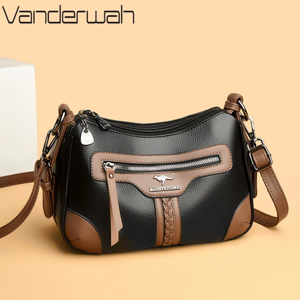 

Сумки на плечо высшего качества для женщин, мягкая кожаная женская сумка через плечо, роскошная дизайнерская сумка, двухслойная дорожная сумка