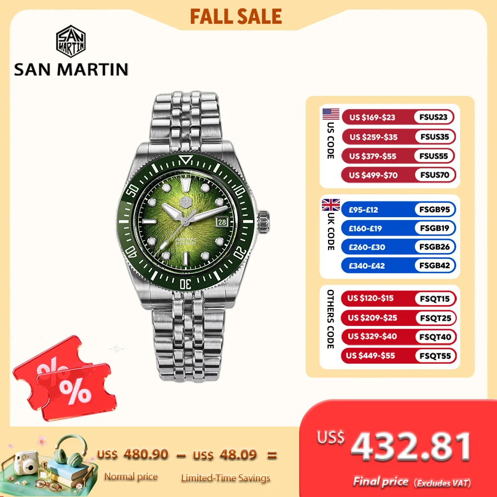 Cloisonne Enamel Dial - Jam Tangan Mekanik San Martin 37.5mm