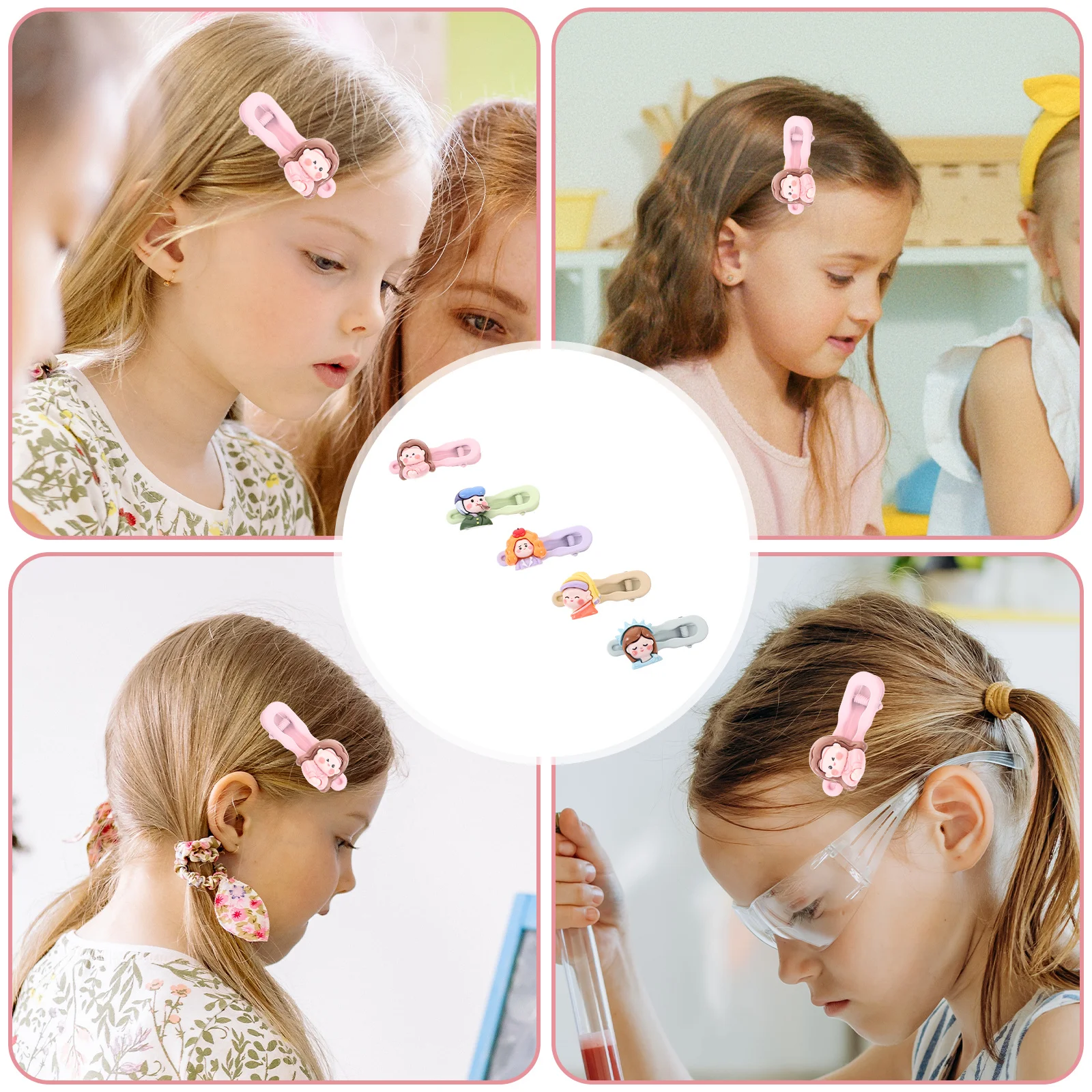 

5 шт., заколки для волос в виде утконоса, прочные металлические зажимы из смолы для укладки, секционирования, милые аксессуары для волос для женщин