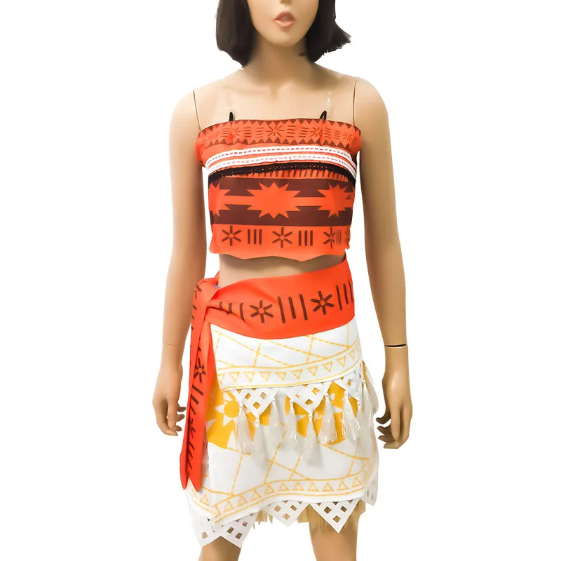 

Moana Costume Maui Costume Performance Costume Children's Grass Skirt Dress Princess Dress For Kids Oceanic Adventure Cosplay