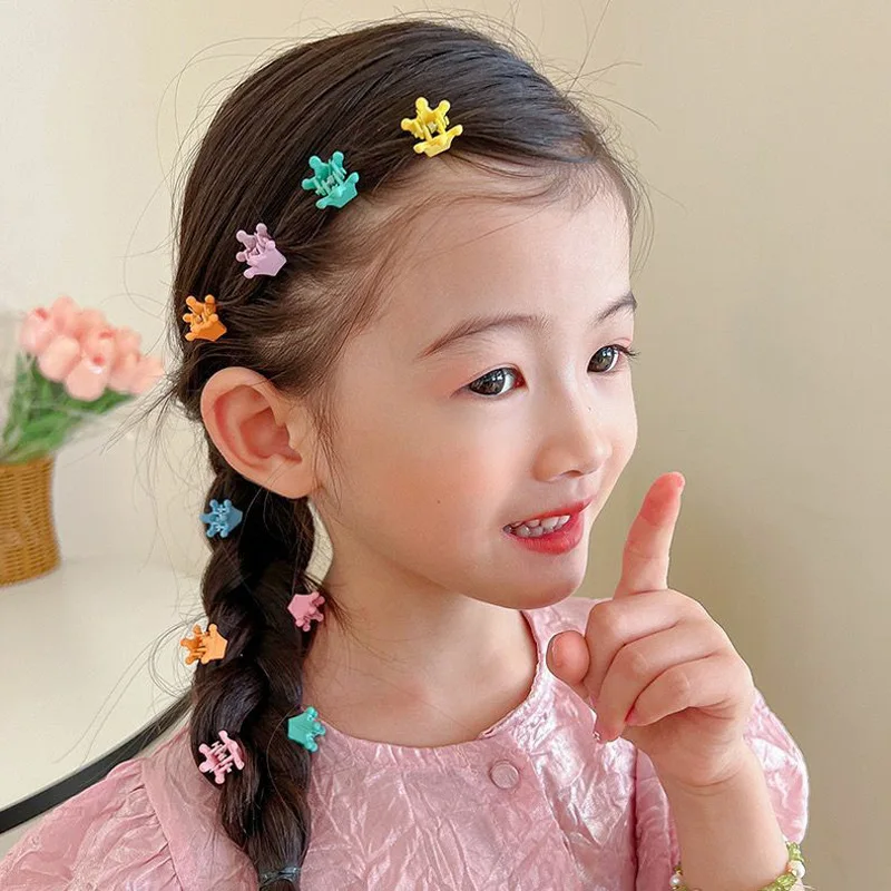 ncmama 20Pcs/set Fashion Matte Plastic Mini Hair Claw Clips For Women Girls Solid Hair Pin Barrettes Kids Headwear Accessories