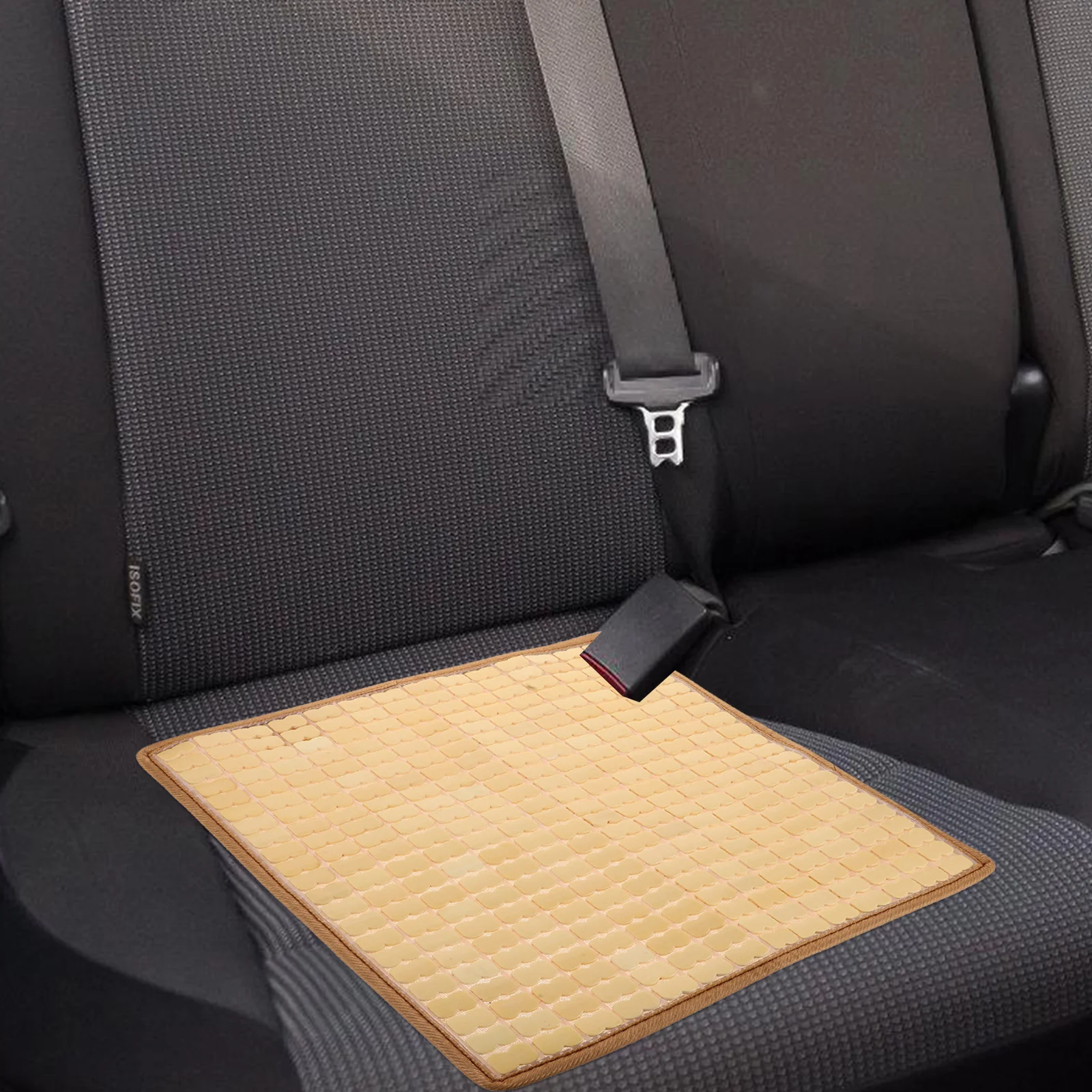 

Bamboo Summer Cooling Seat Cushion Breathable Car Chair Pad Non-Slip Cushion Office Home Sofa Seat Cover Beige
