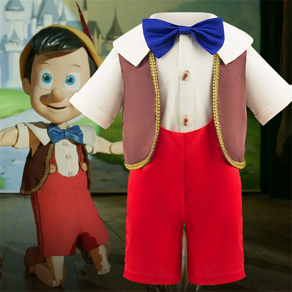 

Disney Pinocchio Cosplay Costumes Children Stage Performance Outfits Kids Halloween Carnival Xmas Party Event Cartoon Clothes