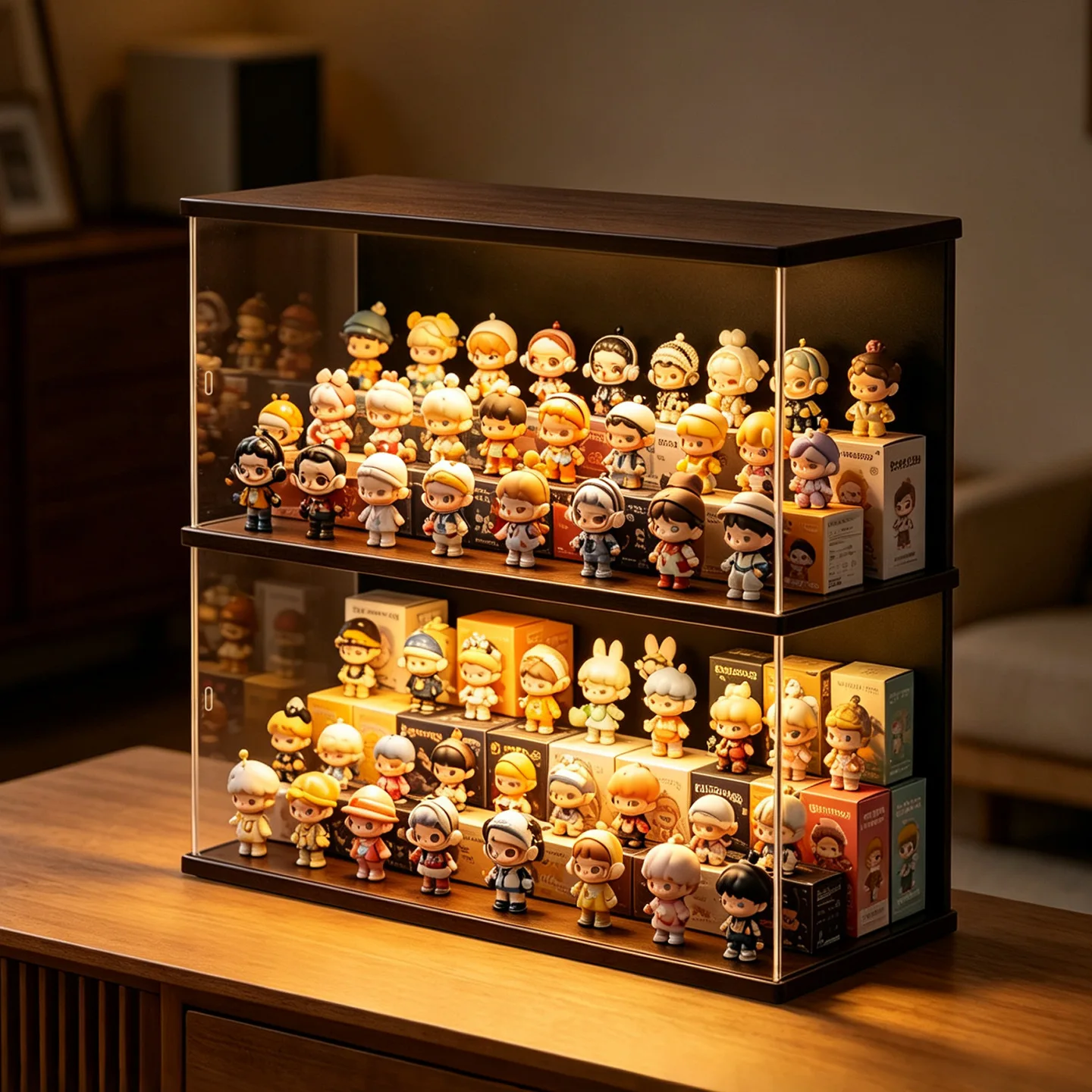 High definition transparent Alex collection cabinet, dust-proof storage rack, toy display rack, figurine display cabinet