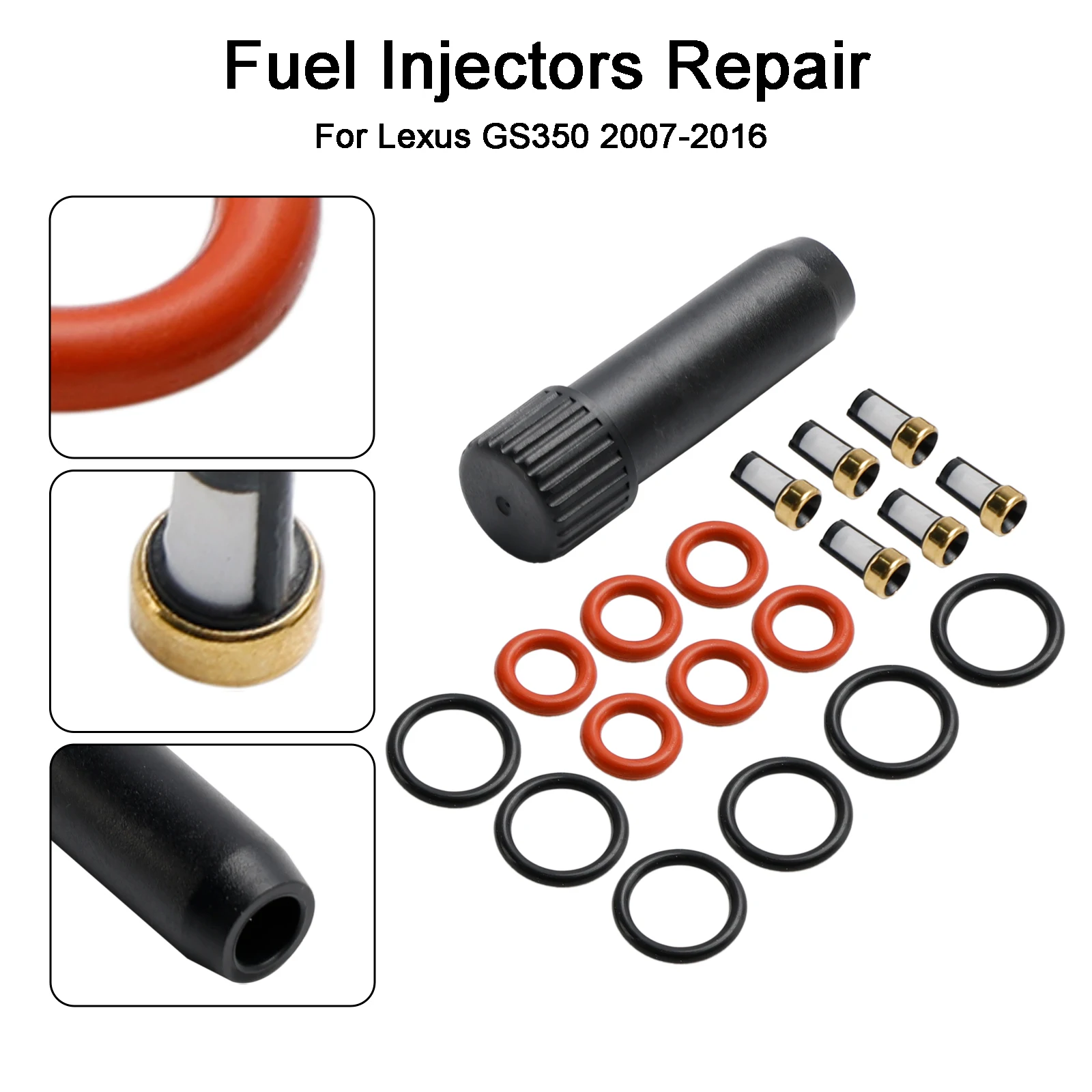 Artudatech 6PCS Fuel Injector Repair Seal Kit FJ786 Fit Lexus IS350 GS350 GS450h IS GS 350 GS 450 h IS 350