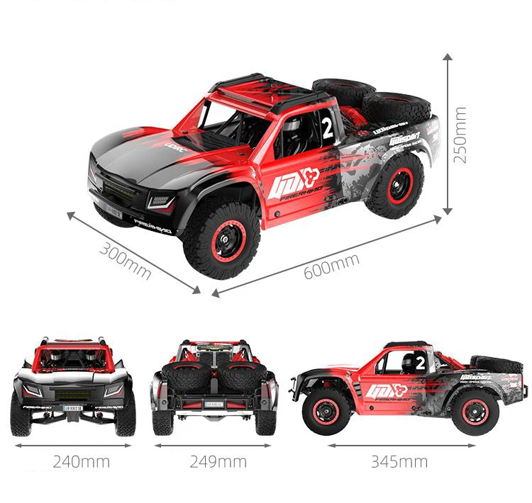 UD1002SE 80KM/H 1:10 2.4G Desert Off-Road RC Truck 120A Water-Proof  ESC Brushless Motor RC Car Model Buggy Without Battery