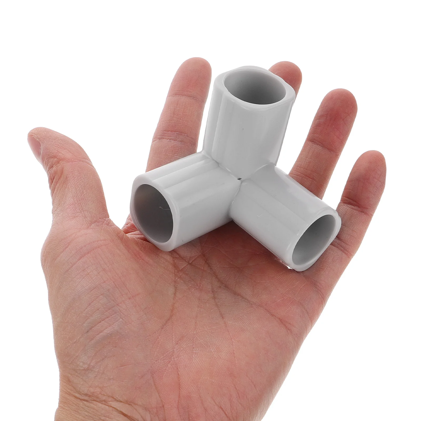 4 قطعة تركيبات زاوية الكوع البلاستيكية 3 موصلات روضة مشتركة لتقوم بها بنفسك الرف الدفيئة الأثاث الصف الأنابيب رمادي فاتح #5