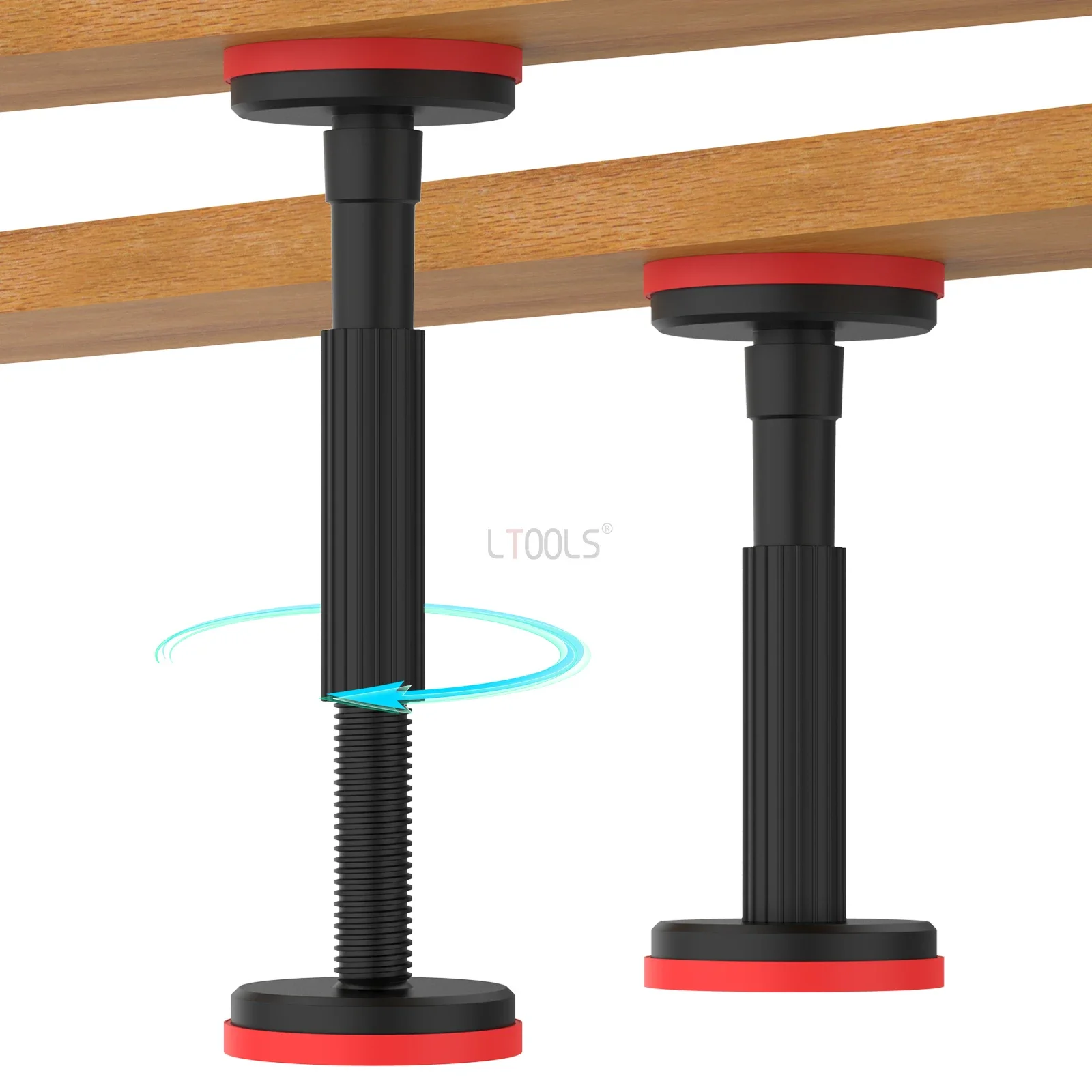 

2Pcs Telescopic Support Rod Nylon Cabinet Adjustable Support Pole 200kg Weight Capacity Cabinet Lifting Bracket for Cabinet Sofa