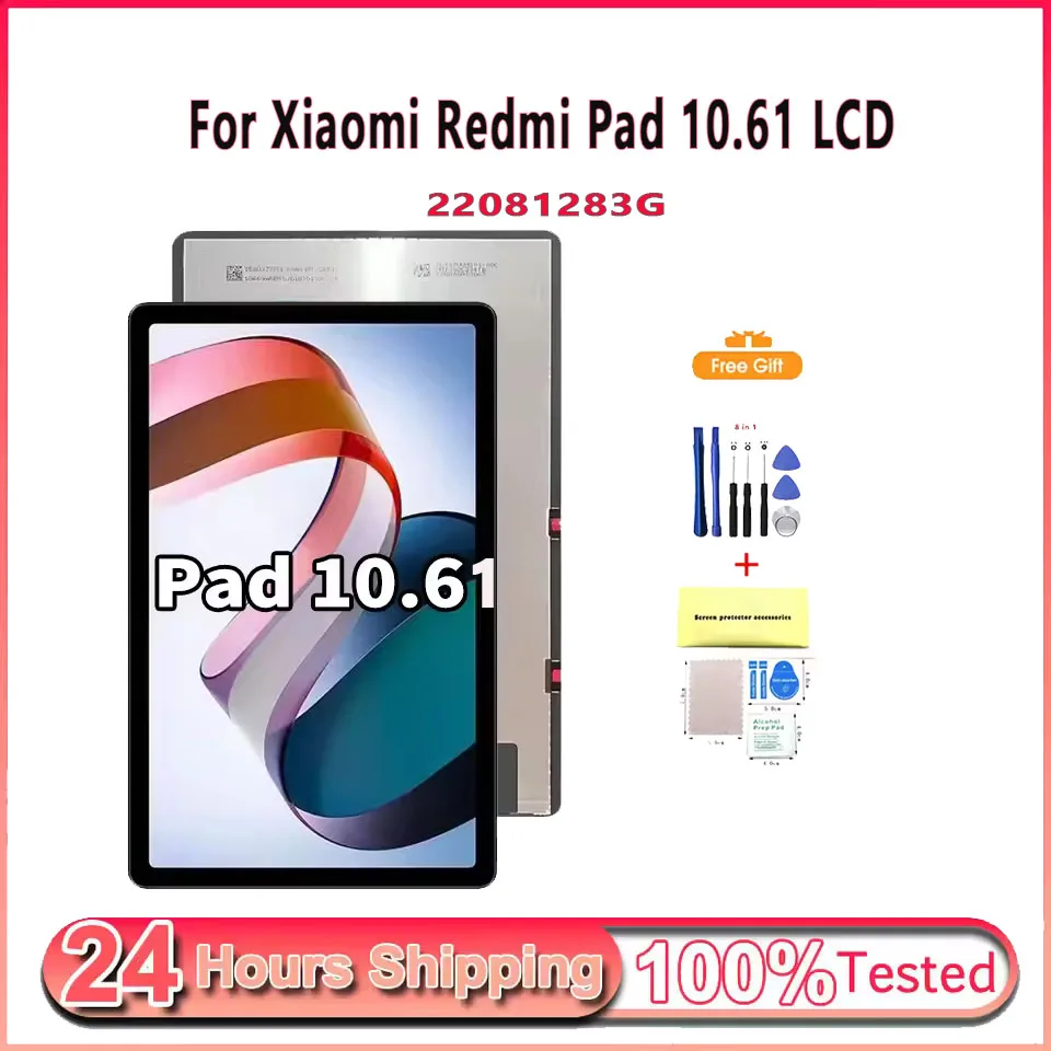 Tested For Xiaomi Redmi Pad 10.61 LCD 22081283G Display Touch Screen Digitizer Assembly Replacement