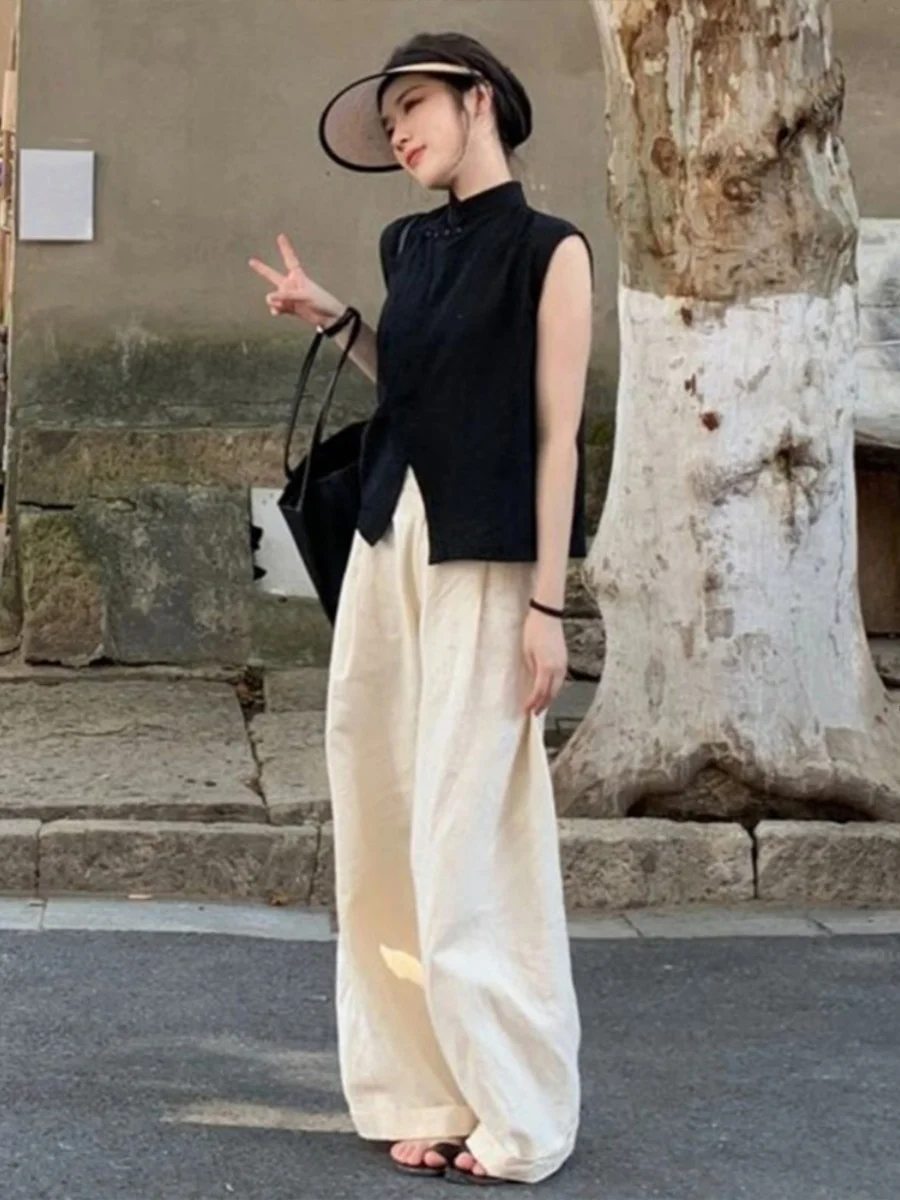 

Bla New Chinese Sle Svel irt Women Summer 2024 Versatile Slimming High-End Design Top Women's irt