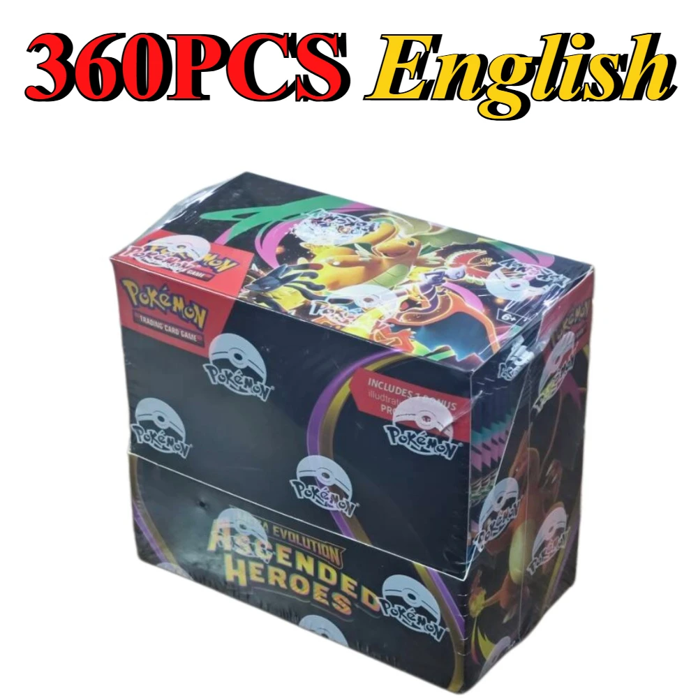 360PC Pokémon Kaarten Mega Evolution Pitch Black Phantasmal Scarlet Violet Black Bolt Engelse Booster Battle Transactie Kaart Speelgoed