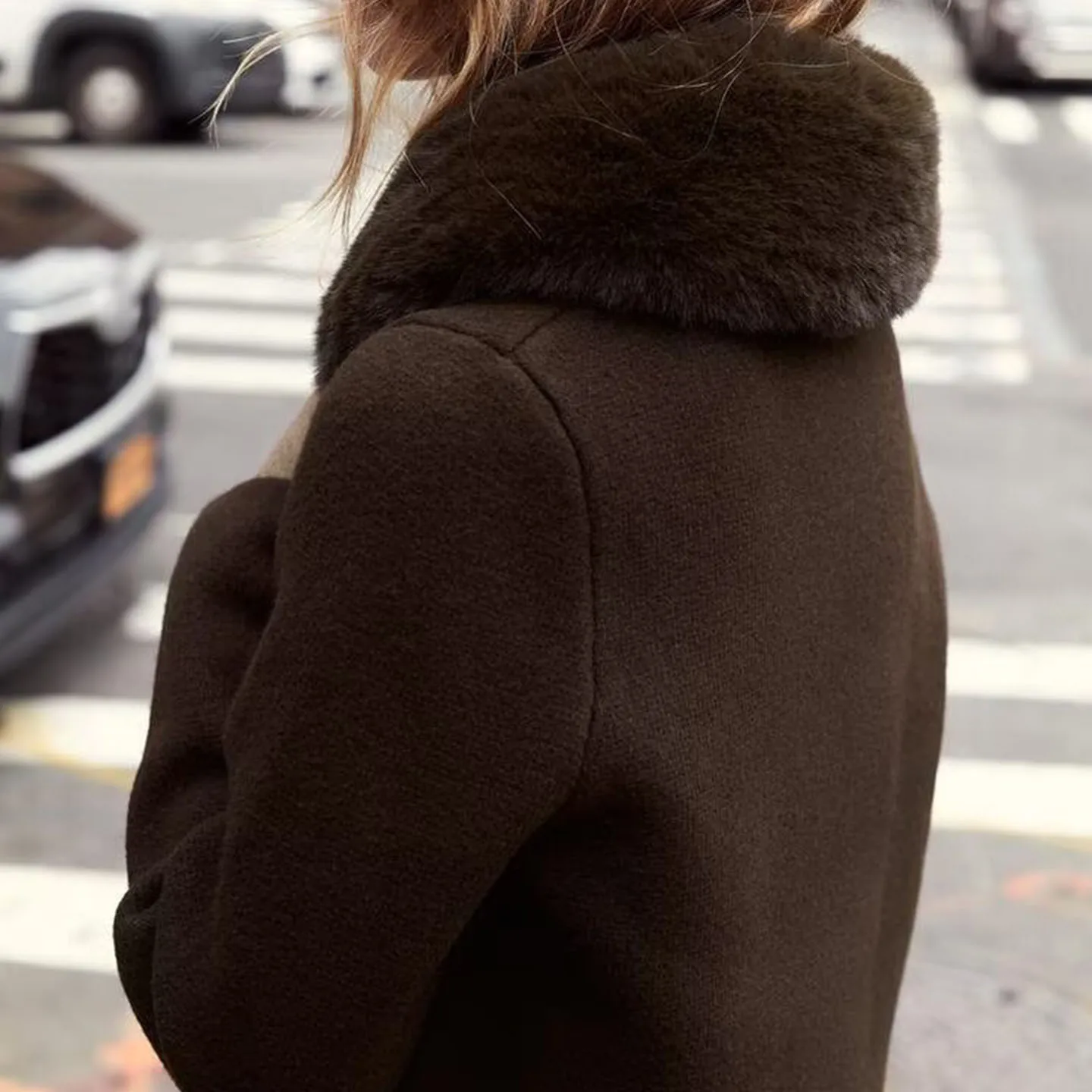 جديد خريف 2025 معطف نسائي محبوك بياقة متعددة الاستخدامات ملابس خارجية عالية الجودة ماركة Z Faionable Ele #3