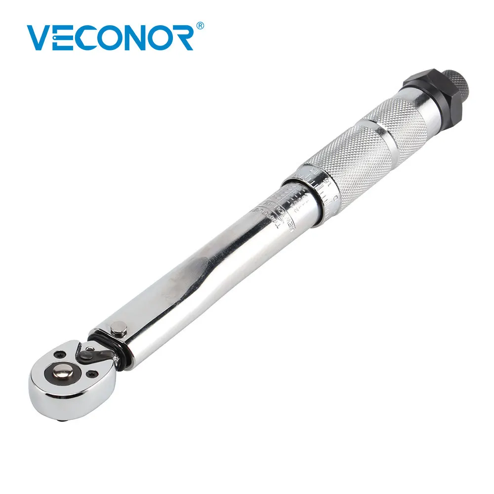 Torque Wrench Spanner 1/4 Inch Drive 5-25N.m Chrome Plated Mirror Polished with Quick Release Hand Tool