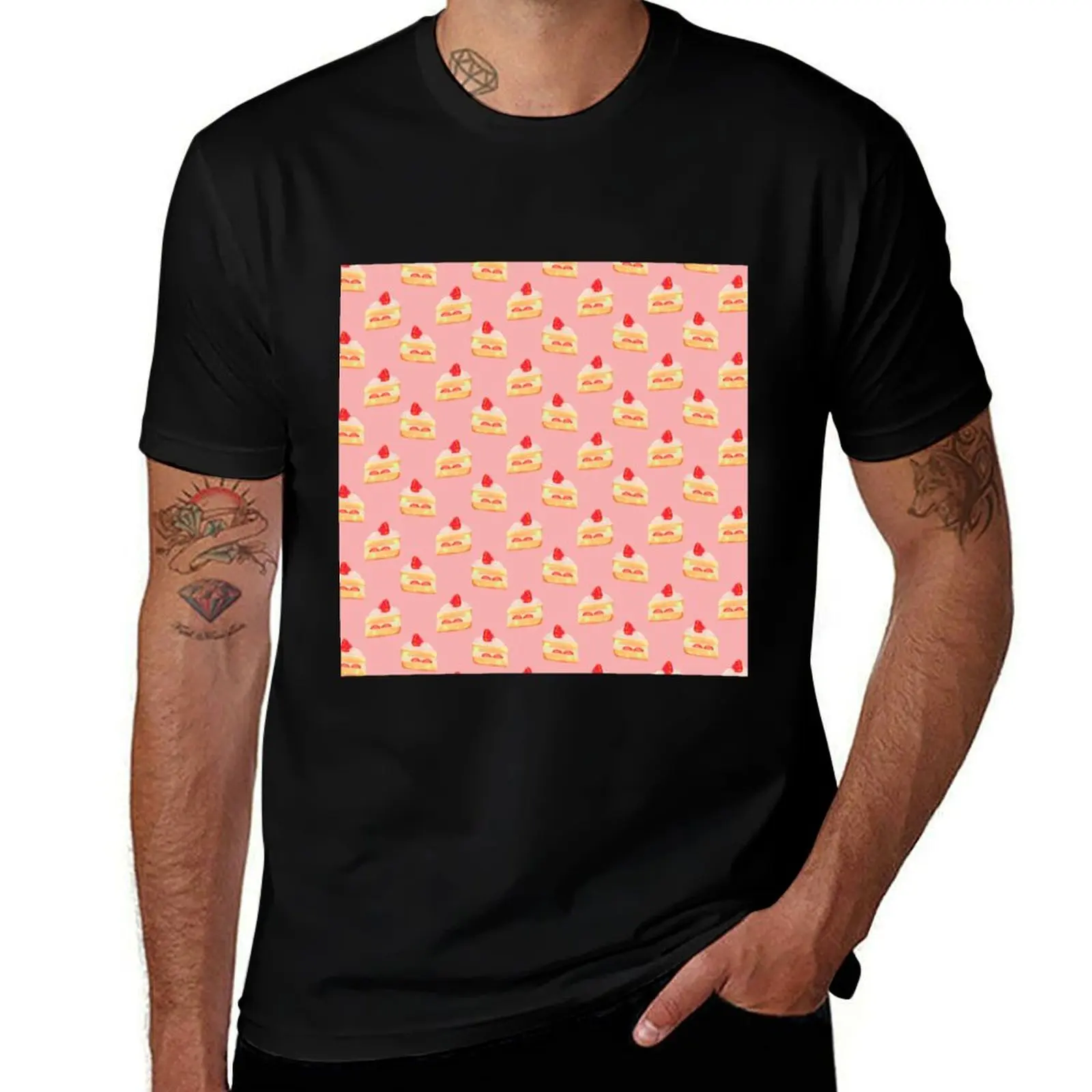 

for t graphic cotton t cake T-Shirt man cotton shirts man shirt t shirts quality high strawberry
