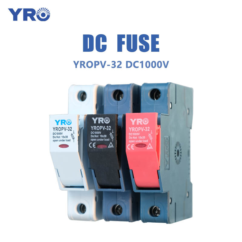  DC Fuse One Set 1P Holder 1000V High Voltage Solar PV 1038mm 15A 20A 25A 32A fuse Photovoltaic System Protection Protector gpV 