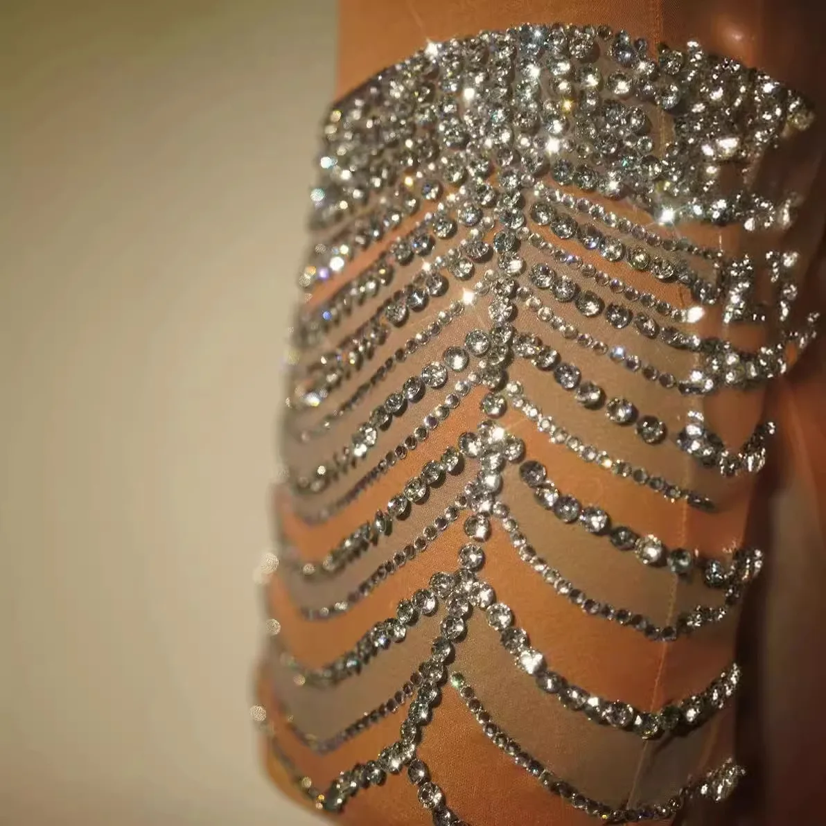 생일 무대 공연 파티 드레스 섹시한 서스펜더 모조 다이아몬드 장갑 vestido de festa de formatura 럭셔리 이브닝 가운