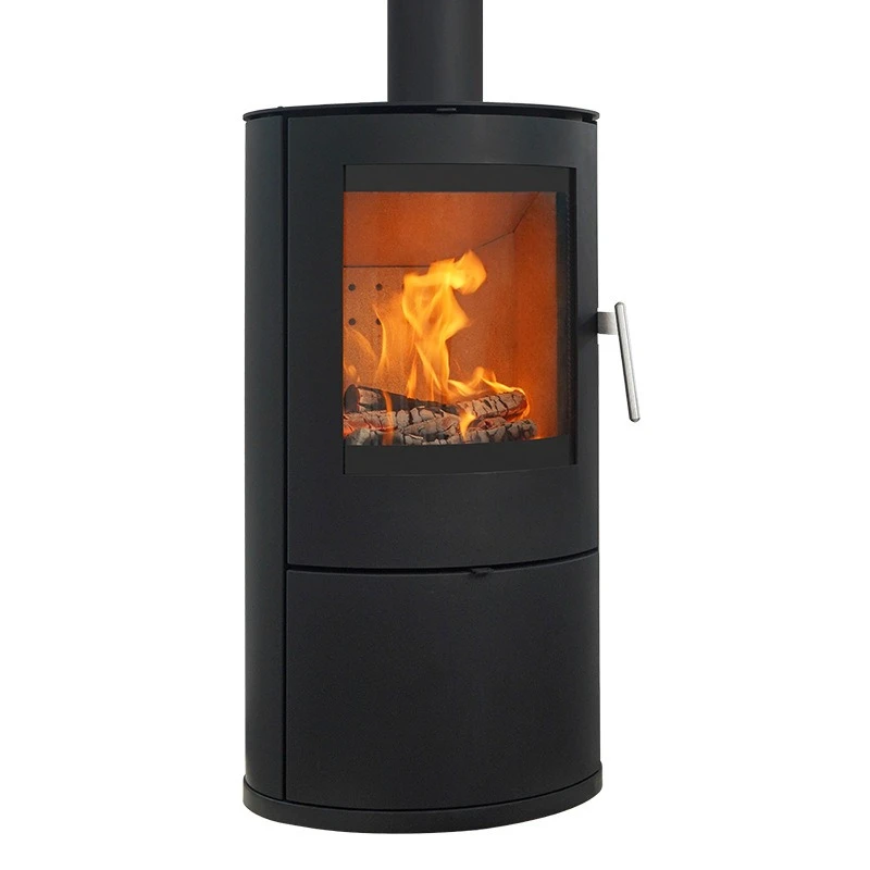 

Oval real fire fireplace Wood burning heating stove Wood fire stove Interior decoration Family villa Homestay self-built house