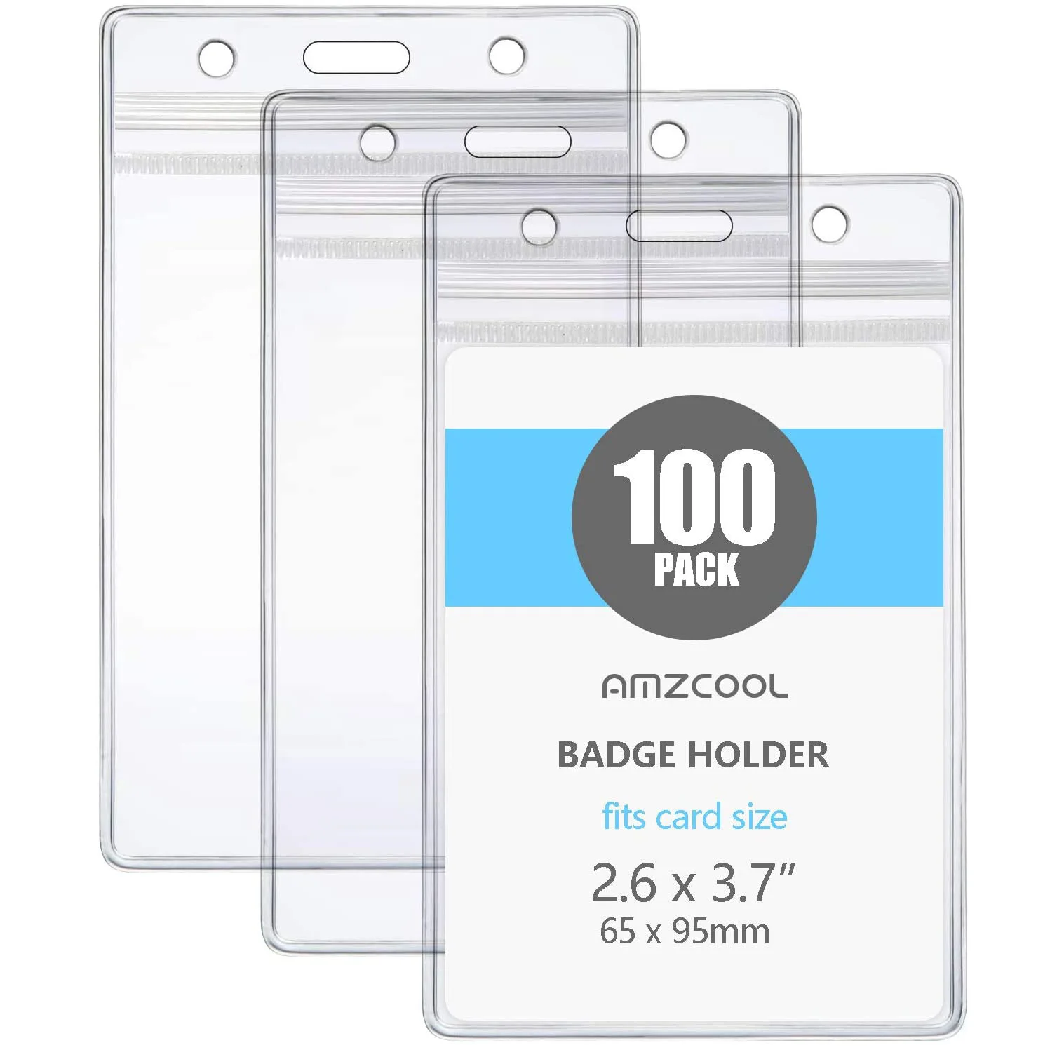 Transparent Chest Sleeve ID Card Holder PVC Horizontal and Vertical Plastic  Badge Holder Waterproof Document Sleeve Spot