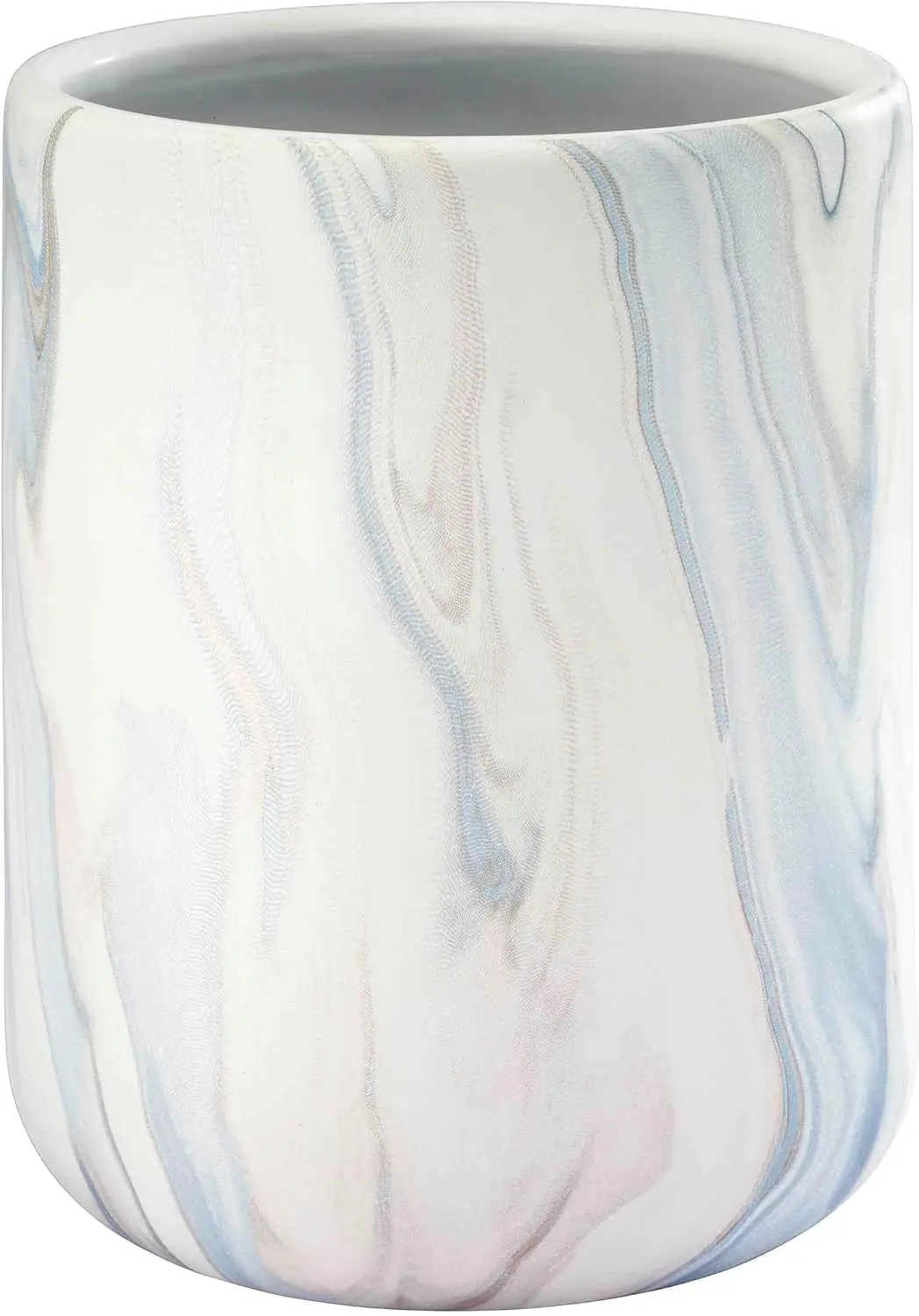 

Blue Wave Resin Wastebasket for Guest Bathroom Essentials and Accessories