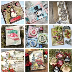 WINTER MAGIC Christmas Snowman Theme DIY Decoration Kit Metal Cutting Dies and Stamps For Scrapbooking Dies Craft Stencil 2024