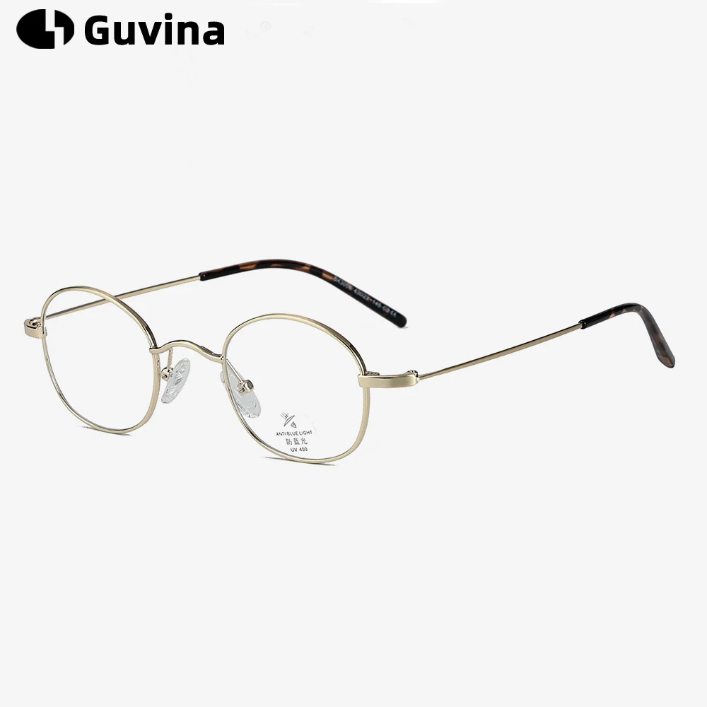 

Fashion Personality Luxury Brand Eyewear Titanium Alloy Retro Round Optical Prescription Eyeglasses Frames for Men and Women