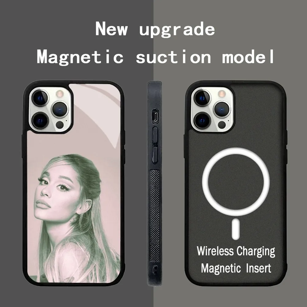 A-Ariana-Grande Portrait-I Phone Case For IPhone 15 14 13 Pro Max 11 12 Mini Alex Mirror For Magsafe Wireless Charging Cover