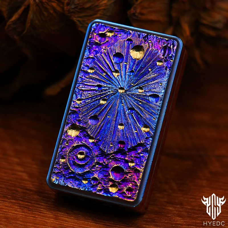 Starry Sky Titanium Alloy Push Card Flip Cards Push Cards Decompression Gods Snapping Coins Fingertip Gyro Toy EDC