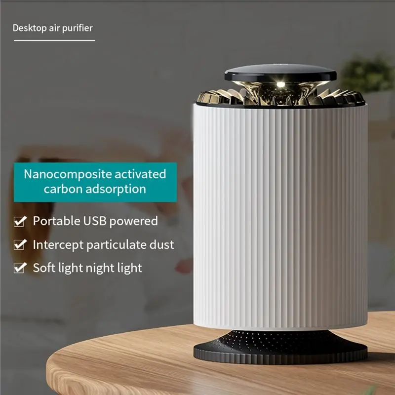 ASWUT-デスクトップ空気清浄機 ホルムアルデヒド煙除去 室内家庭用フレッシュエア消臭剤 負浄化システム