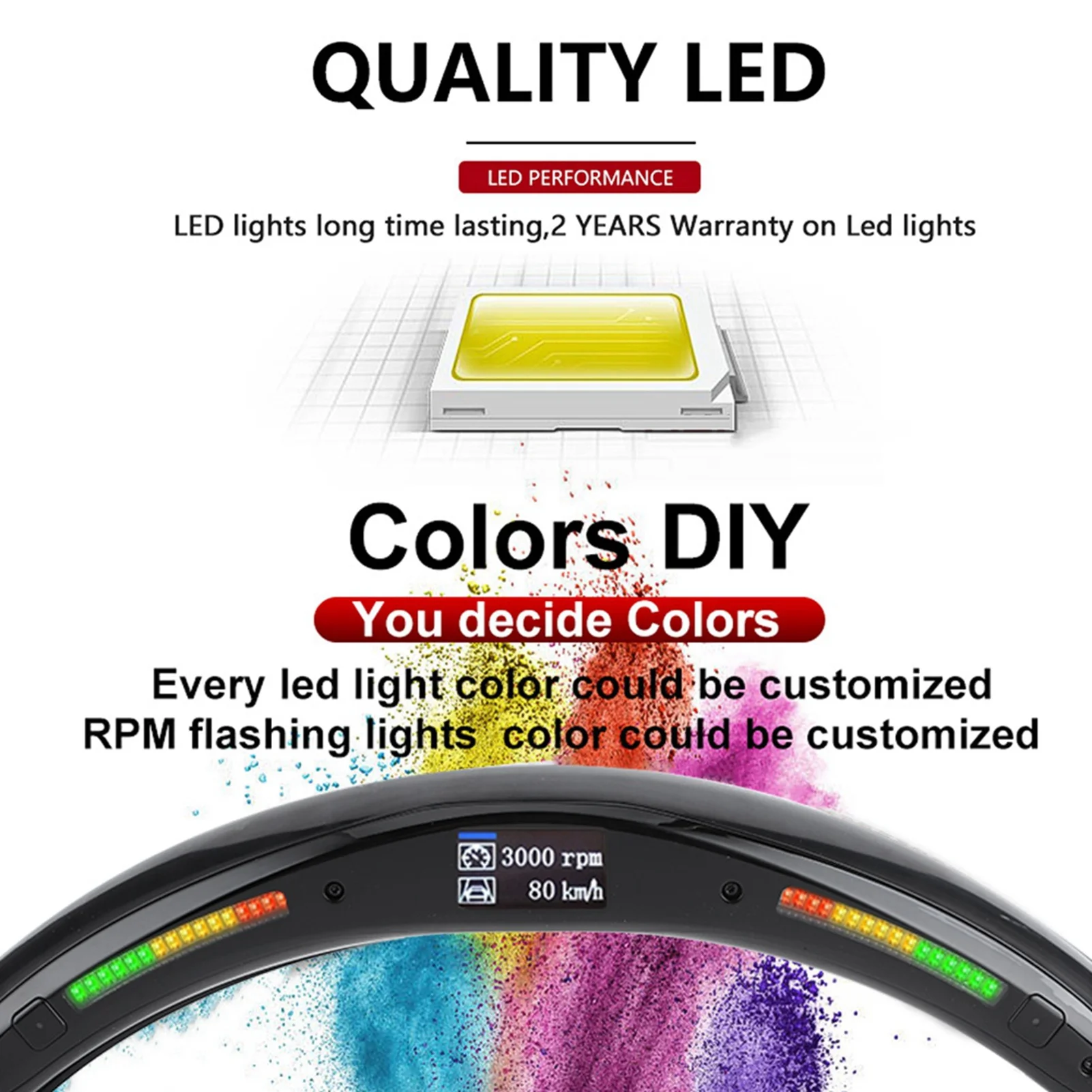 LEDパフォーマンスステアリングホイール,デジタルディスプレイ,シフトインジケーターライト,モジュールキット,第4世代