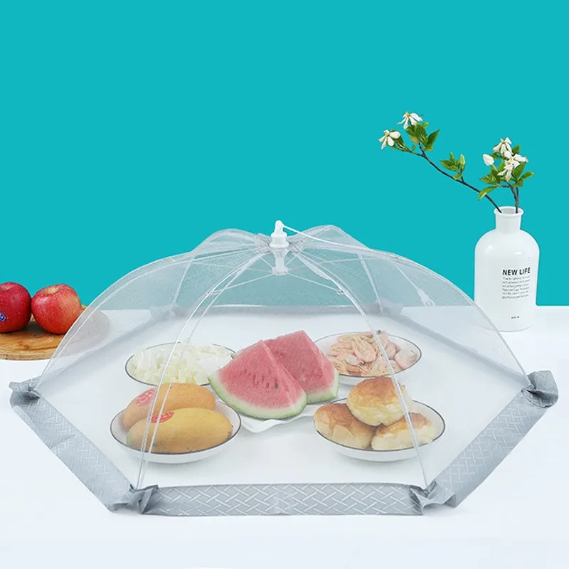 Coperture per alimenti pieghevoli tavolo da pranzo copertura in rete casa Anti Fly Mosquito tenda ombrello Picnic Protect Net accessori da cucina