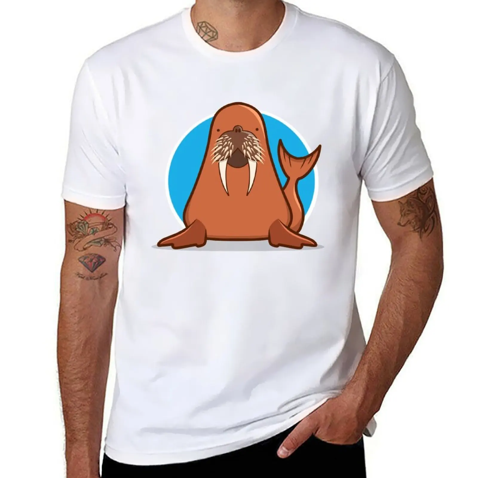 

Walrus T-Shirt cotton t shirts man 100% funny t shirts man T-Shirt