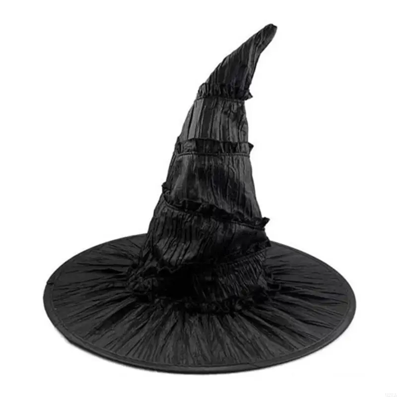 2026 New Halloween Witch Hat Wide Brims Pointed Wizard Cap for Cosplay Party DressingUp