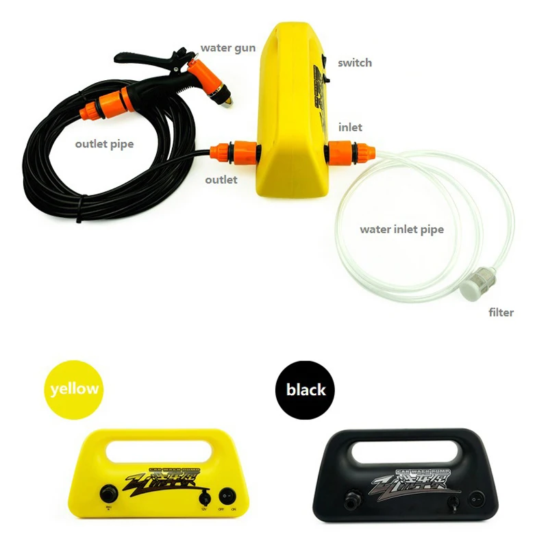 Portable Rechargeable Lithium Battery Water Gun, Wireless Vegetable Washing Machine Vehicle, 12V High Pressure Water Pump