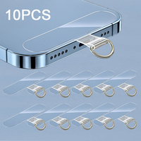 5/10Pcs New Transparent Mobile Phone Lanyard Straps Patch Replaceable Fixed Card Shell Connection Pendant With Lanyard Hole