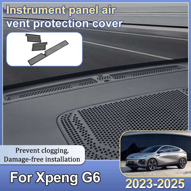 

For Xpeng G6 2023 2024 2025 Car Central Control Instrument Air Outlet Protection Cover Air Conditioning Dust Net Interior Parts