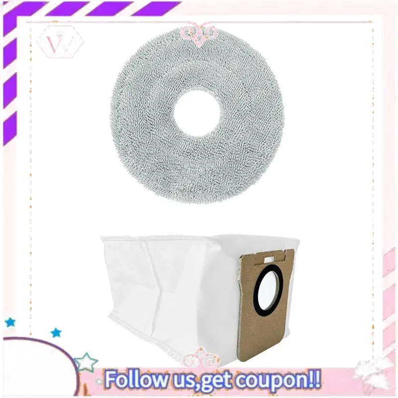 Durable Replacement Accessory Kit For JONR P20 PRO Robot Vacuum Cleaner Dust Bags Side Brushes Mop Cloth Parts