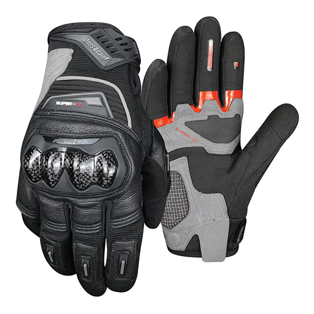 

Motorcycle Accessories Hook and Loop Fasteners Waterproof Biker Glove Wear-Resistant Men's Motorcycle Gloves Anti-Slip Anti-Fall